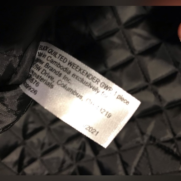 Vintage Womens DSW QUILTED WEEKENDER Duffle Bag Black Limited Tote Kors Coach Lv - Picture 11 of 16